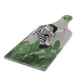 Zebra tussen bladeren snijplank (Hoek)