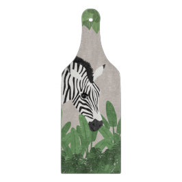 Zebra tussen bladeren snijplank