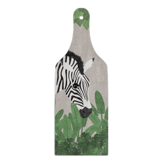 Zebra tussen bladeren snijplank (Voorkant)