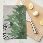 Zebra tussen bladeren theedoek (Quarter Fold)