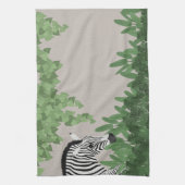 Zebra tussen bladeren theedoek (Verticaal)