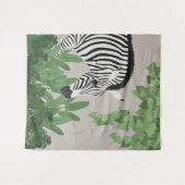 Zebra tussen bladeren wandtapijt wandkleed (Voorkant (horizontaal))