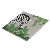 Zebra tussen de bladeren tegeltje (Zijkant)