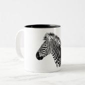 Zebra Tweekleurige Koffiemok (Voorkant links)