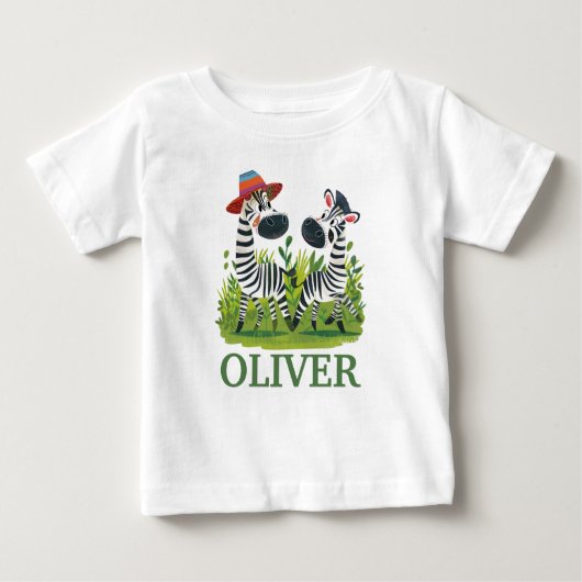 Zebra Twins in the Wild en gepersonaliseerde naam (Voorkant)