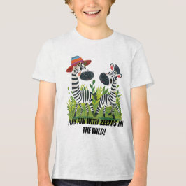 Zebra Twins in the Wild en gepersonaliseerde naam Tri-Blend Shirt