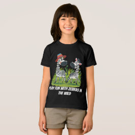 Zebra Twins in the Wild en gepersonaliseerde naam Tri-Blend Shirt