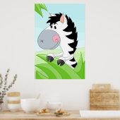 Zebra uit Afrika Poster (Keuken)