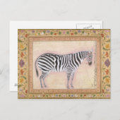 Zebra, uit het 'Minto Album', 1621 (gouache on pa) Briefkaart (Voorkant / Achterkant)