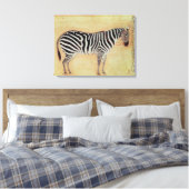 Zebra uit het "Minto Album", Mughal, 1621, Canvas Afdruk (Insitu (Slaapkamer))