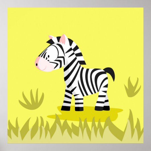 Zebra uit mijn dierserie poster (Voorkant)