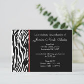 Zebra Uitnodigingen (Staand voorkant)