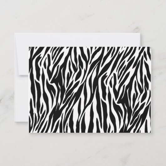 Zebra Uitnodigingen (Achterkant)