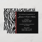 Zebra Uitnodigingen (Voorkant / Achterkant)