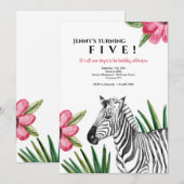 Zebra Uitnodigingen (Voorkant / Achterkant)