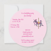 Zebra Unicorn Birthday Kaart (Achterkant)