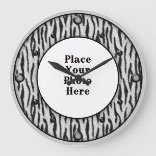 Zebra uw fotowandklok grote klok