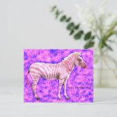 Zebra Valentijnsdag Briefkaart (Staand voorkant)