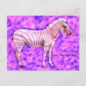 Zebra Valentijnsdag Briefkaart (Voorkant)