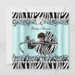 Zebra van Afrikaanse Amerikaanse Baby showers Kaart