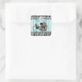 Zebra van Afrikaanse Amerikaanse Baby showers Vierkante Sticker (Tas)