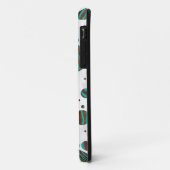 Zebra van bruine en Blauwgroen pokadots Case-Mate iPhone Case (Achterkant/links)