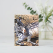 Zebra van de liefde_ briefkaart (Staand voorkant)