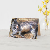 Zebra van de liefde_ kaart (Gele Bloem)