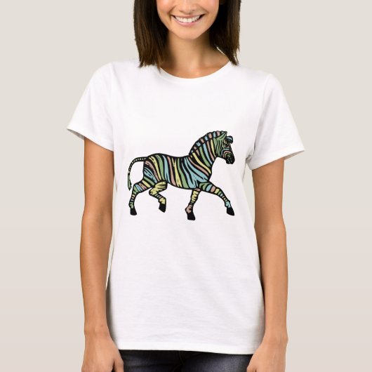 Zebra van een andere kleur t-shirt (Voorkant)