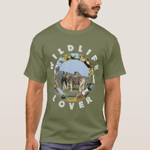 Zebra van het Afrikaanse Wildlife Lover Blue Sky T-shirt
