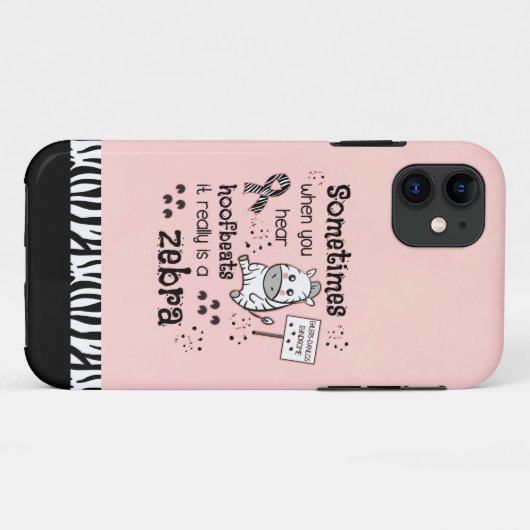 Zebra van het Syndroom van Ehlers-Danlos Case-Mate iPhone Case (Achterkant (horizontaal))