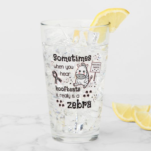 Zebra van het Syndroom van Ehlers-Danlos Glas (Achterkant ijs)