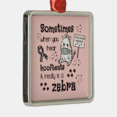 Zebra van het Syndroom van Ehlers-Danlos Metalen Ornament (Rechts)