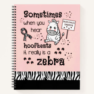 Zebra van het Syndroom van Ehlers-Danlos Notitieboek