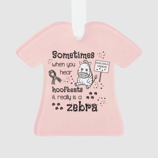 Zebra van het Syndroom van Ehlers-Danlos Ornament (achterkant)