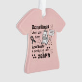 Zebra van het Syndroom van Ehlers-Danlos Ornament (voorkant)