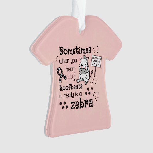 Zebra van het Syndroom van Ehlers-Danlos Ornament (voorkant)