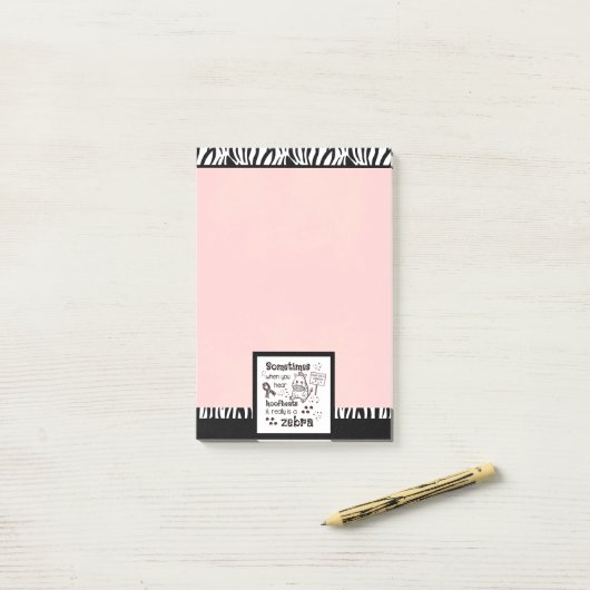 Zebra van het Syndroom van Ehlers-Danlos Post-it® Notes (Op bureau)