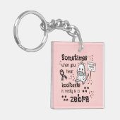 Zebra van het Syndroom van Ehlers-Danlos Sleutelhanger (Voorkant Links)