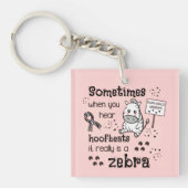 Zebra van het Syndroom van Ehlers-Danlos Sleutelhanger (Voorkant)