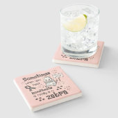 Zebra van het Syndroom van Ehlers-Danlos Stenen Onderzetter (Zijkant)