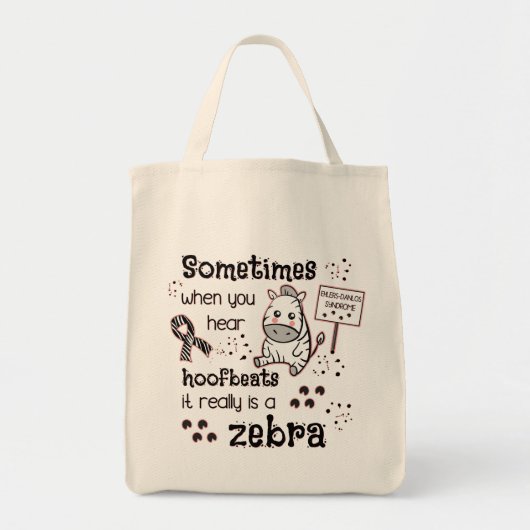 Zebra van het Syndroom van Ehlers-Danlos Tote Bag (Voorkant)