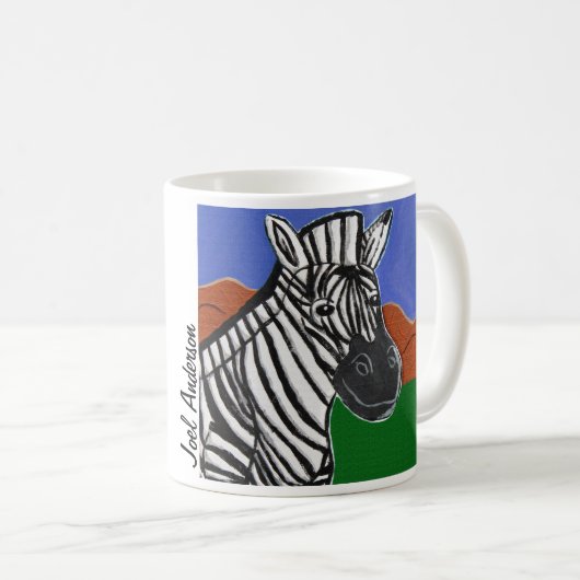 Zebra van Joel Anderson Koffiemok (Voorkant rechts)