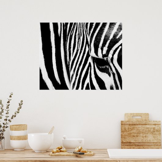 Zebra van tdgallerie poster (Keuken)
