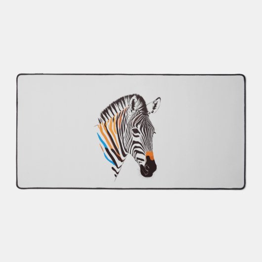 Zebra vectorkunst met levendige kleuren bureaumat (Voorkant)