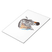 Zebra vectorkunst met levendige kleuren notitieblok (Schuin)