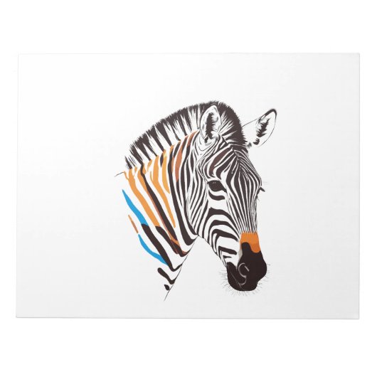Zebra vectorkunst met levendige kleuren notitieblok (Voorkant)
