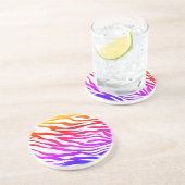 Zebra veelkleurige huidstreepjespatroon-22164 zandsteen onderzetter (Zijkant)