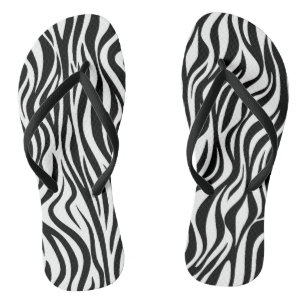 Zebra Vel Afdruk Flip Flops
