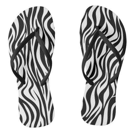 Zebra Vel Afdruk Flip Flops (Voetbed)